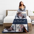 thumbnail image 2 of AISENIN Personalized Photo Blankets Customized Throw Blankets with Picture Birthday Christmas Anniversary Valentines Gift, 2 of 5