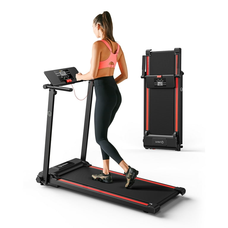 Free Shipping UREVO Folding Treadmill 2.25HP Portable Mini Treadmills for Home Office Compact Threadmill with 12 HIIT Modes LCD Display 265 lbs Capacity Walmart