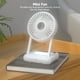 thumbnail image 3 of Ventilador de escritorio ANGGREK Mini ventilador silencioso ajustable recargable compacto con luz para mesa, 3 of 8