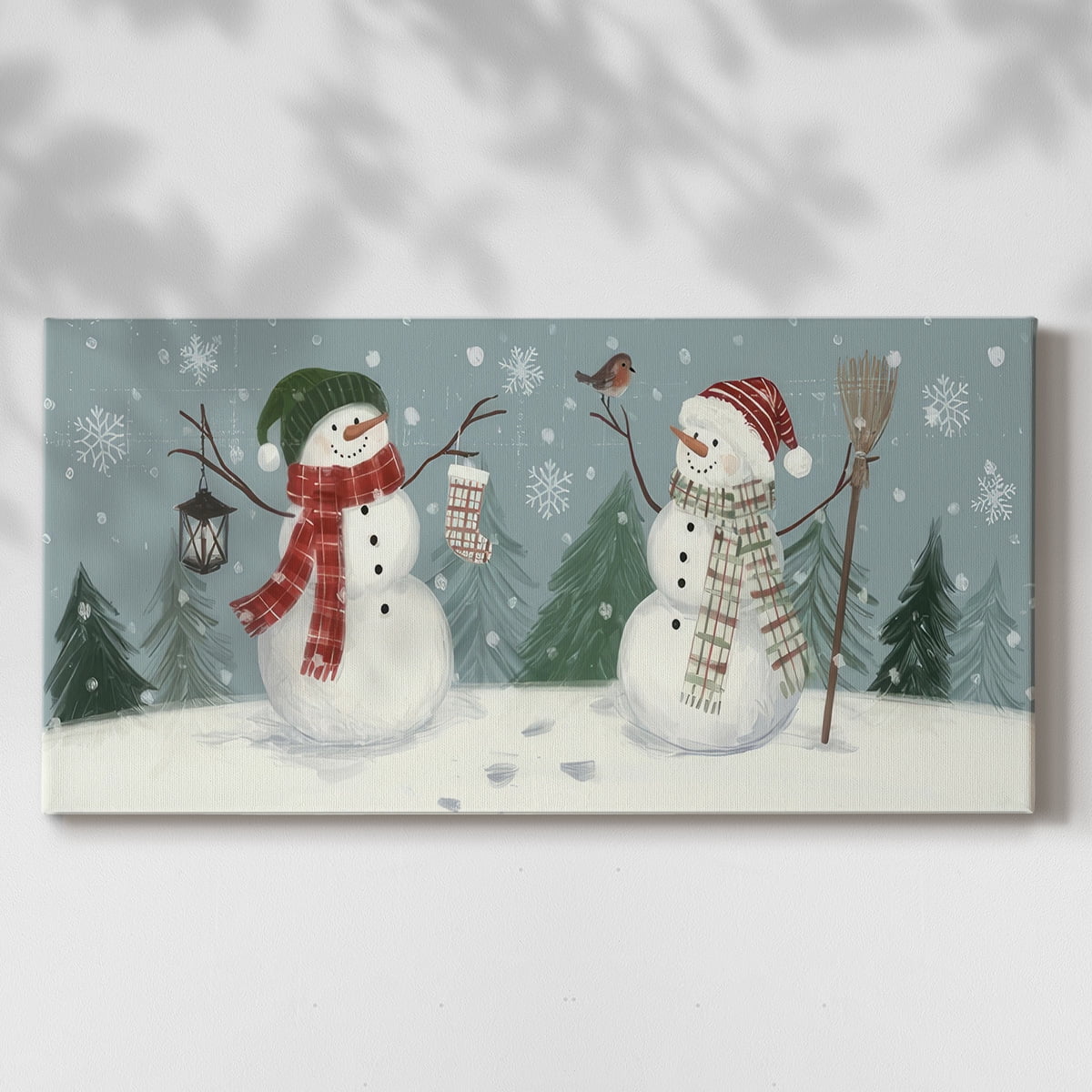 Jolly Snowman Collection D- Gallery Wrapped Canvas