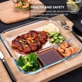 thumbnail image 6 of IBASETOY Transparent Glass Divided Food Plate for Easy Food Storage and Serving, Ideal for Canteens, 1pc, 6 of 8