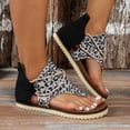 thumbnail image 5 of Summer Flat Sandals Women Flip Flops Leopard Gladiator Sdanls Open Toe Non-slip Beach Slippers Skull Print Roman Sandals Female, 5 of 5