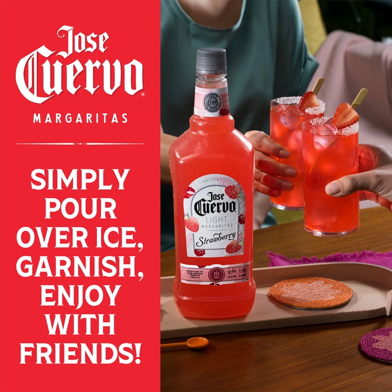Jose Cuervo Light Strawberry Margarita 1.75 L, 9.95% ABV - Walmart.com