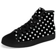 thumbnail image 5 of Aidianart Womens Polka Dot High Top Shoes High Top Canvas Sneakers Size 8, 5 of 5