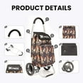 thumbnail image 3 of 2 in 1 Shopping Carts for Groceries,Collapsible Grocery Cart On Wheels,Folding Hand Truck Trolley Dolly,SB010 Paris Floral, 3 of 7