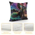 thumbnail image 4 of Orinice Dragon Graphic Decorative Throw Pillow Cover for Home Couch Living Room Bed Sofa - Short Plush Material, Zipper Closure, 1PC 12x12in, 4 of 5