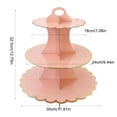 thumbnail image 3 of CaiTeLin Multicolor 3-Tier Cardboard Cupcake Stand, Gold Rim Dessert Tower with Decorative Design, Birthday Shower Party Decor for Home, Kitchen, Table, Countertop, Wedding, Holiday, Gift, 3 of 6