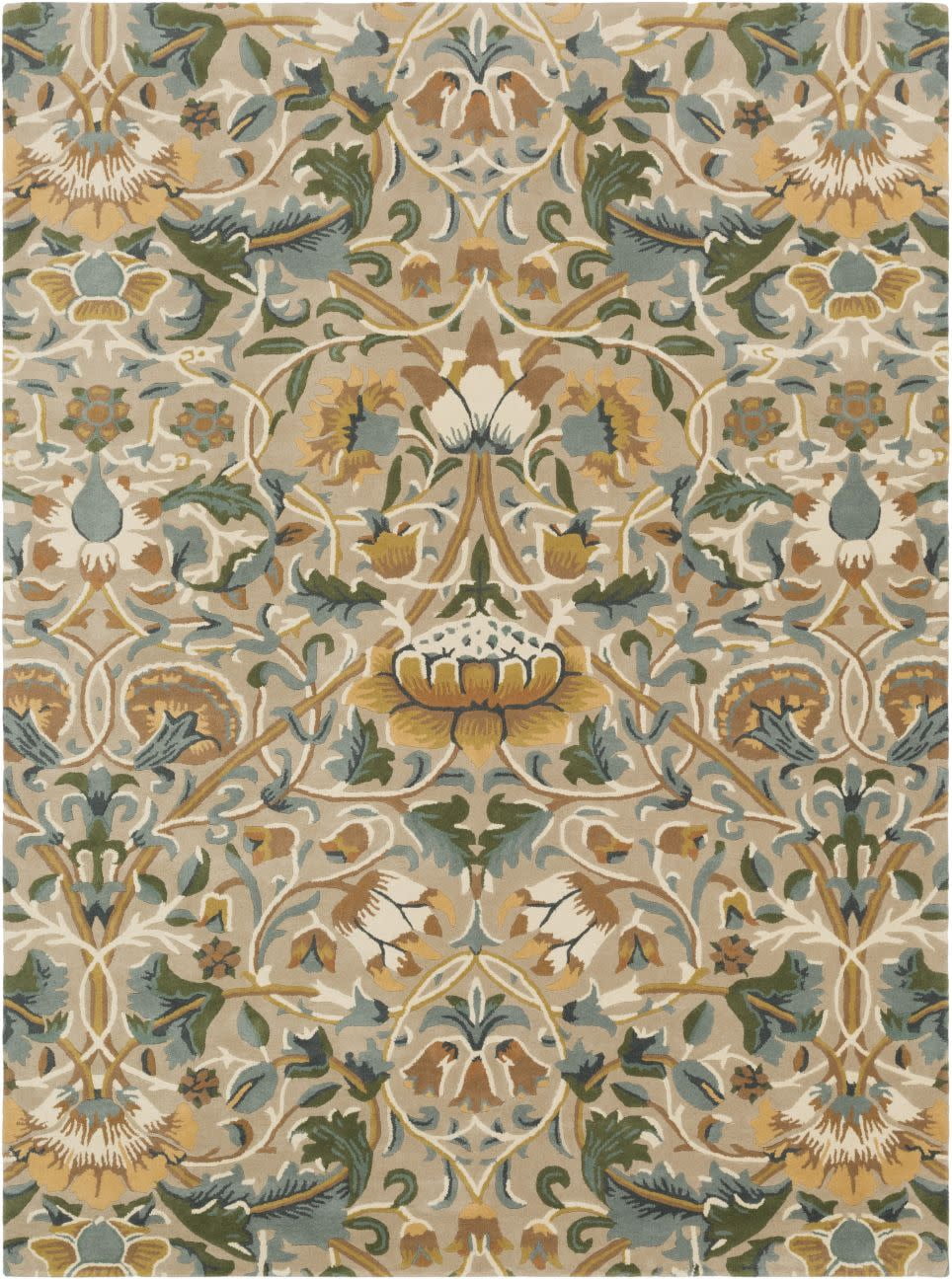 Surya William Morris 8' x Area Rug 8' x 8' x 11' Yellow Blue
