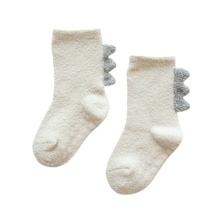 

BELLZELY Compression Socks for Women Clearance Autumn and Winter Baby Socks Baby Socks Non-slip Floor Socks Children s Socks Coral Fleece Thickened Dinosaur Children s Socks