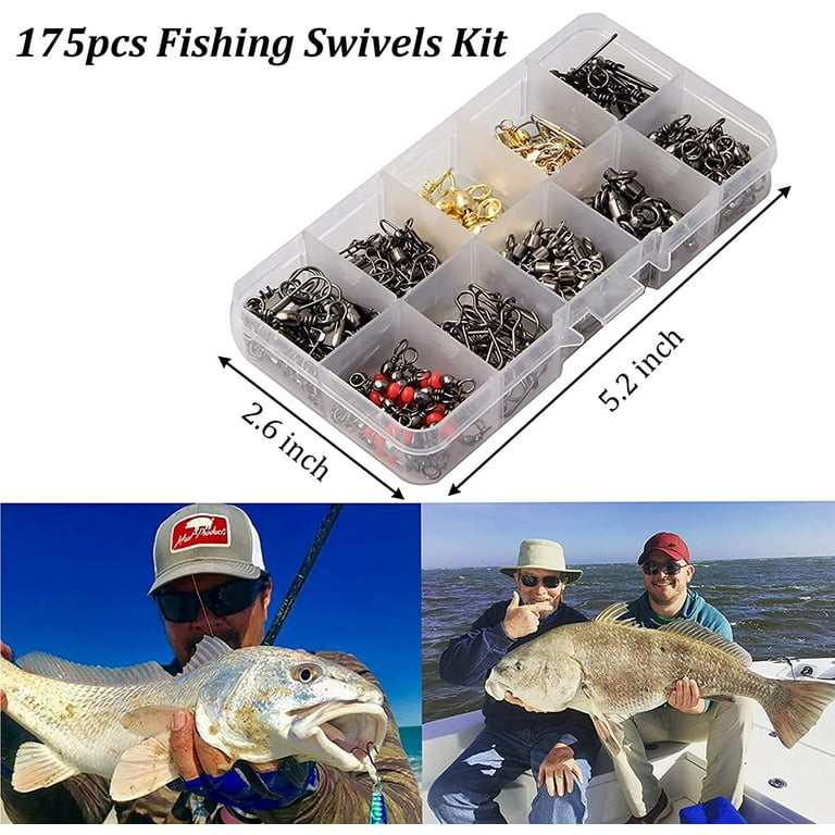 Fish King 3 Packs 10Pcs/Lot 4#-22# Fishing Swivel Barrel Swivels With –  Bargain Bait Box