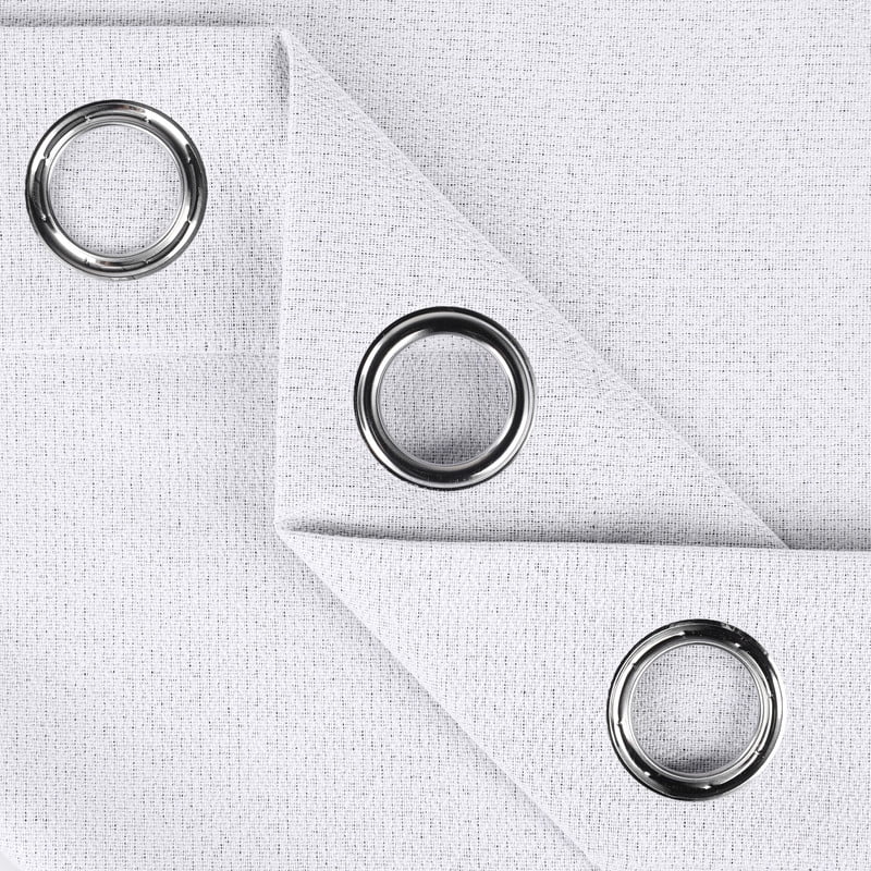 Superior Nyan 100% Blackout Curtains Set of 2, Grommet Header Curtain Panel Pair, Platinum, 52"W x 84"L