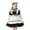 Black, variant on Girls 4pc Dirndl Dress 𝗢ktoberfest Traditional Puff Short Sleeve Midi Dresses with Bow Hairband+wrap Skirts Outfits