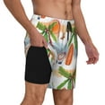 thumbnail image 2 of Rateoe Gnome and Surfing Pattern Men’s Swim Shorts with Compression Liner – Double-Layered Quick-Dry Swimwear, Comfortable & Stretchy Beach Shorts-3X-Large, 2 of 6