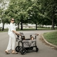 thumbnail image 4 of AILEEKISS Collapsible Wagon Stroller for 2 Toddlers with Adjustable Canopy, 44 Pounds, Grey, 4 of 15