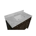 thumbnail image 3 of Hailey 42" Bathroom Vanity with Chocolate Cabinet and Carrara Marble Top, 3 of 6