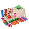 thumbnail image 2 of Juguete de bloques de colores a juego, bloques de construcción, educación temprana, rompecabezas de madera, juguete plegable, diseño portátil, para dormitorio, 2 of 8
