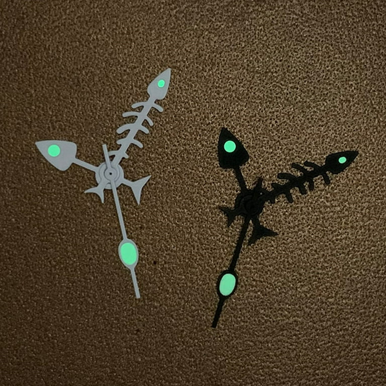 3 Pcs Watch Hands Fish Bone Watch Hands Pointer Green Luminous for NH35 NH36 4R 7S