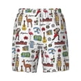 thumbnail image 4 of Lsque Mens Swim Trunks Retro Style Pattern - Bathing Suit Compression Liner - Beach Swim Shorts Swimwear - (S-3XL) - Stretch Quick Dry -Small, 4 of 9