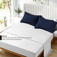 thumbnail image 3 of 800 Thread Count Egyptian Cotton 2-Piece Pillow Sham Set with Flanged Border, Queen Size (20" x 30") Navy Blue Solid, 3 of 4
