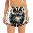 thumbnail image 4 of Lsque Whimsical Owl On Branch Printed Women's Running Shorts with Liner Pockets,Elastic Quick Dry Workout Athletic Gym Yoga Shorts,Womens High Waist Shorts-Medium, 4 of 9