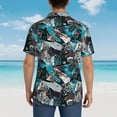 thumbnail image 4 of Fuzoiu snow board colorful Print Hawaiian Shirt for Men, Summer Beach Casual Short Sleeve Button Down Shirts, Men’s Beach Summer Shirts with Pocket,Small, 4 of 7