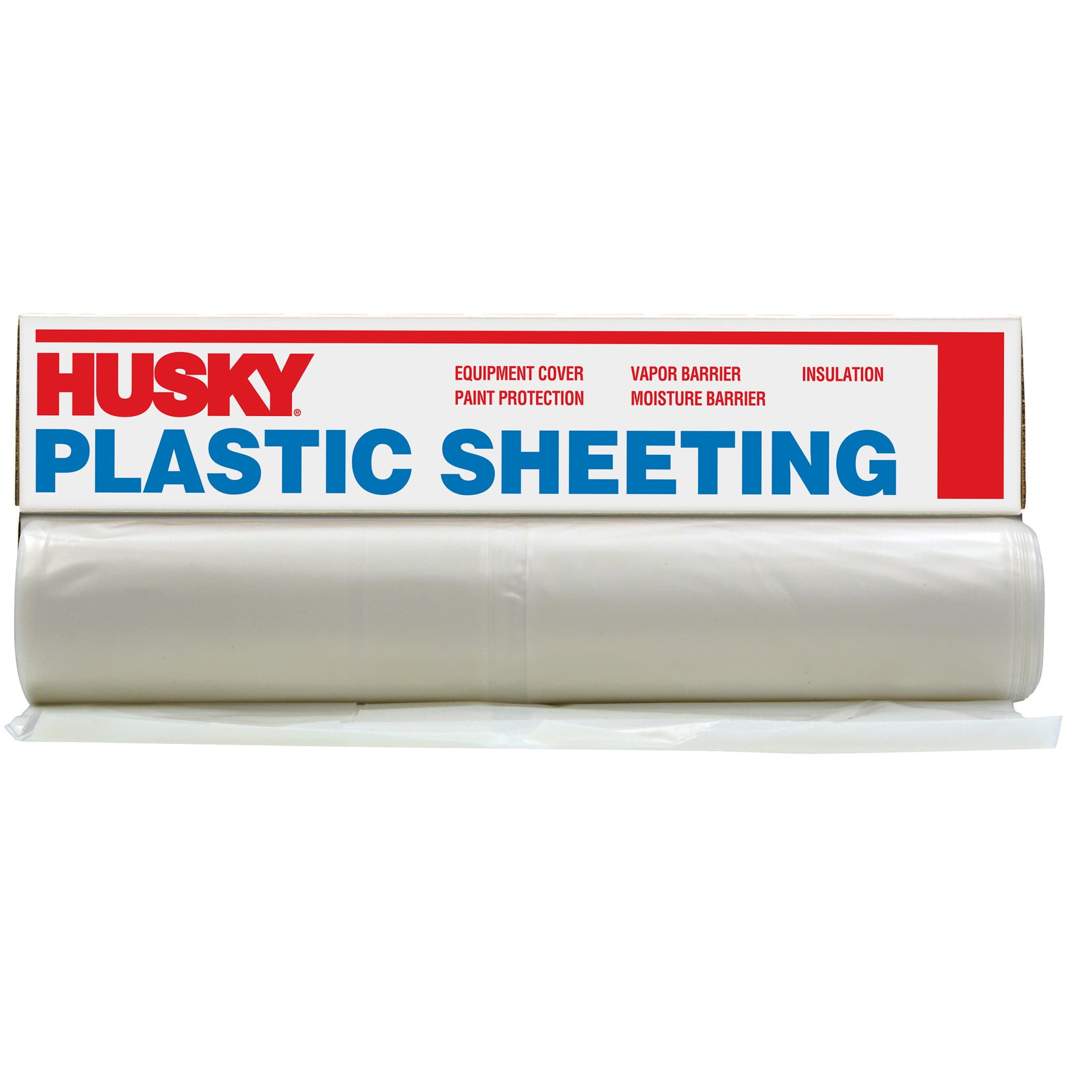 Husky 20' x 100' 10 MIL Clear Plastic Sheeting - Translucent Gray