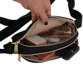 thumbnail image 4 of Bolsa crossbody LuckyLy Moderna Ligera con MÚLTIPLES compartimentos y repelente AL agua Modelo Nubia negro UNITALLA, 4 of 6