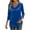 Blue, variant on 3/4 Length Sleeve Shirt for Women Velvet Cowl Neck Top Casual Loose Cocktail Work Office Blouses for Evening Party