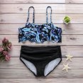 thumbnail image 4 of Women Retro Flounce High Waisted Bikini Halter Neck Two Piece Swimsuit, 4 of 4