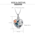 thumbnail image 2 of Butterfly&Rose Necklace Urn Cremation Jewelry for Ashes with Crystal Heart Urn Necklace Lockets for Human Ashes Pet Ashes Pendent for Ashes and Chain, 2 of 7
