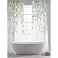 thumbnail image 5 of Eucalyptus Leaves Sheer Curtains 96 Inch Length 2 Panels Set Window Treatments, Summer Country Leaves Natural Plants Rod Pocket Semi Curtains for Living Room/Bedroom/Kitchen Décor, 104"W x 96"L, 5 of 7