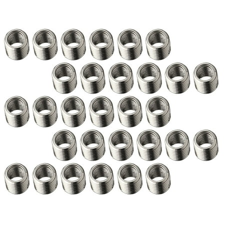 30Pcs Threaded Inserts Thread Reducer Inner M6X1.0 Outer M8X1.25 Length 10Mm Male Female Nut Hardware Repair Tool Smile Home
