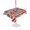 Dark Blue Deep Red, variant on Outdoor Tablecloth with Umbrella Hole for Patio/Picnic/Party/Camping, 4th of July Waterproof Table Cloth Rectangle Table Cover Washable, Daisy Botanical Leaves Red Striped Independence (60"x 102")