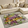 thumbnail image 2 of Dreamtimes Happy Halloween Doodle Lightweight Carpet Mats, 6'8" x 4'10" Area Soft Rugs Floor Mat Rug Home Decoration for Kids Room Living Room, 80"x 58", 2 of 6