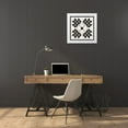 thumbnail image 3 of Reed, Tara 26x26 White Modern Wood Framed Museum Art Print Titled - Black  and White Quilt Block V, 3 of 4