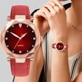thumbnail image 6 of Resicozy Women's Vintage Watch Quartz Watch with Leather Strap Dress Wristwatch for Ladies Red, 6 of 6