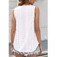 thumbnail image 5 of Gdvsclr Womens Tank Tops Sleeveless Eyelet Embroidery Scoop Neck Loose Fit Casual Summer Flowy White XL, 5 of 6