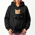 thumbnail image 2 of UOCUFY Pet Pouch Hoodie for Women Cat Dog Carrier Hoodies Carrying Pet Pocket Black,Size S, 2 of 9
