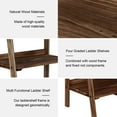 thumbnail image 4 of Fionafurn Wood 4-Tier Plant Shelf，Plant Ladder Corner Storage Shelves for adult Living Room ,Dark Brown, 4 of 8