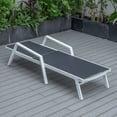 thumbnail image 2 of LeisureMod Marlin Patio Chaise Lounge Chair With Arms Aluminum Frame Black, 2 of 12