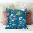 thumbnail image 2 of Amrita Sen Designs CAPL1141BrCDS-BL-20x20 20 x 20 in. Checkerboard & Flowers Broadcloth Indoor & Outdoor Blown & Closed Pillow - Multi Color, 2 of 7
