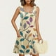thumbnail image 4 of Vestido Corto de Verano Casual de Moda Impreso Cuello Redondo Bolsillo sin Mangas de las Mujeres, Vestido Casual para Diario, 4 of 9