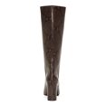 thumbnail image 3 of INC Womens Brown Crocodile Side Gore Comfort Paiton Pointed Toe Block Heel Zip-Up Dress Boots 10 M, 3 of 4