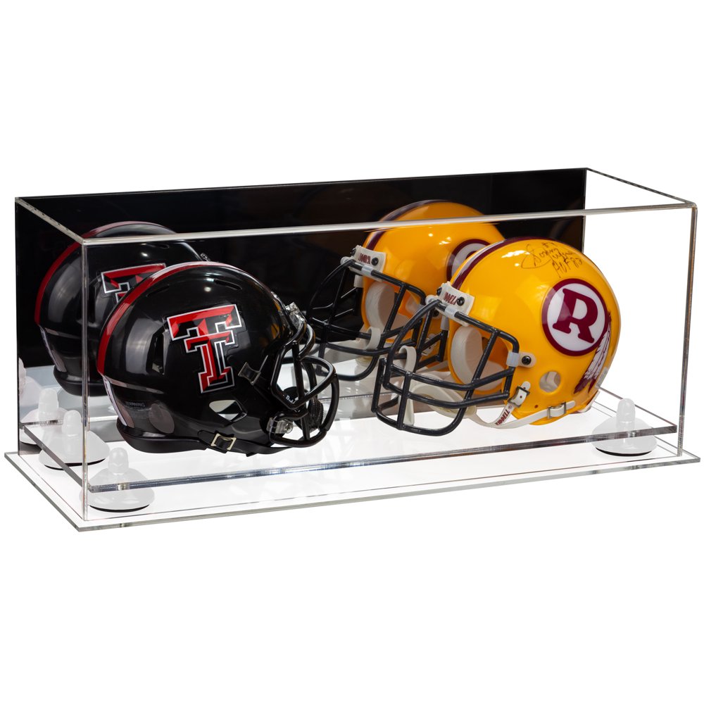 2 Mini Football Helmet Display Case (not Full Size) Clear Acrylic