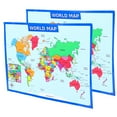 thumbnail image 6 of IDEANATEGRATE 2Set Child Map World Map Poster for Wall Multi Colored Rectangular for Early Education 19.65X13.76in, 6 of 8