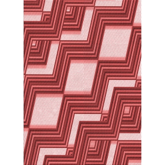 Ahgly Company Machine Washable Indoor Rectangle Transitional Red Area Rugs, 2' x 4'