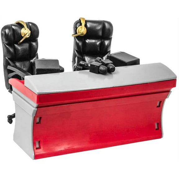 ULTIMATE Red Commentator Table Playset for WWE & AEW Wrestling Action Figures