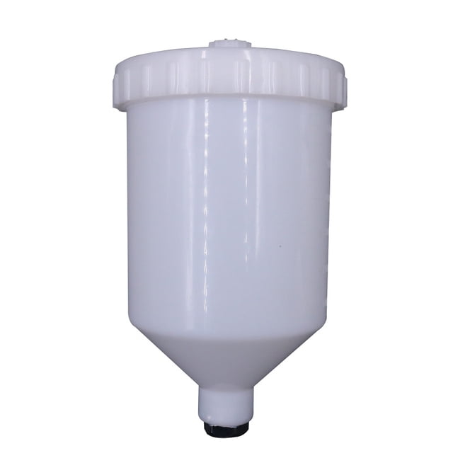 Pistola pulverizadora de pintura H-827 de 600 ml, recipiente superior de plástico, pistola pulverizadora, recipiente de plástico, material de la taza, dientes internos, pistola pulverizadora,