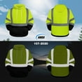 thumbnail image 2 of TCCFCCT Reflective Hoodie Class 3 Hi Vis Hoodies for Men Women, Reflective Safety Construction Jackets for Men Workers, Surveyors, Durable & Dirt-resistant, Meets Ansi, T-Yellow 4XL, 2 of 6