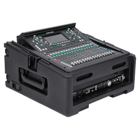 SKB 1SKB-R102W Rolling Case w/10U Top+2U Front Rack+Steel Rails+L/R Access doors